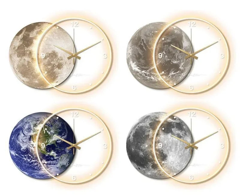 Eclipse | Dekoracja ścienna z zegarem