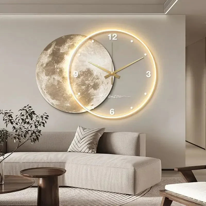 Eclipse | Dekoracja ścienna z zegarem