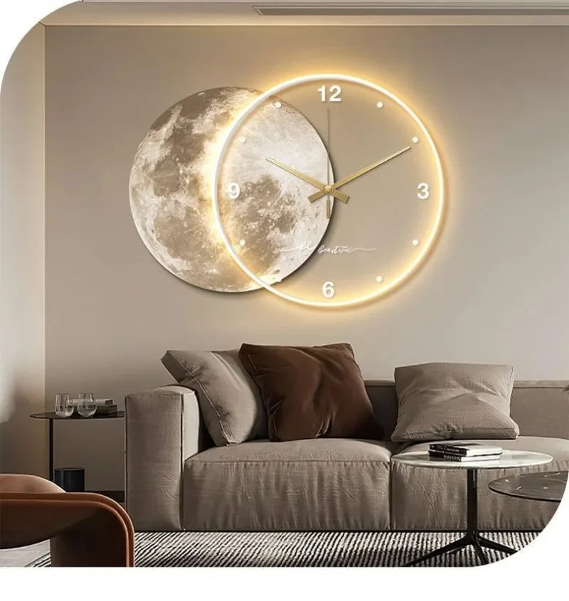 Eclipse | Dekoracja ścienna z zegarem