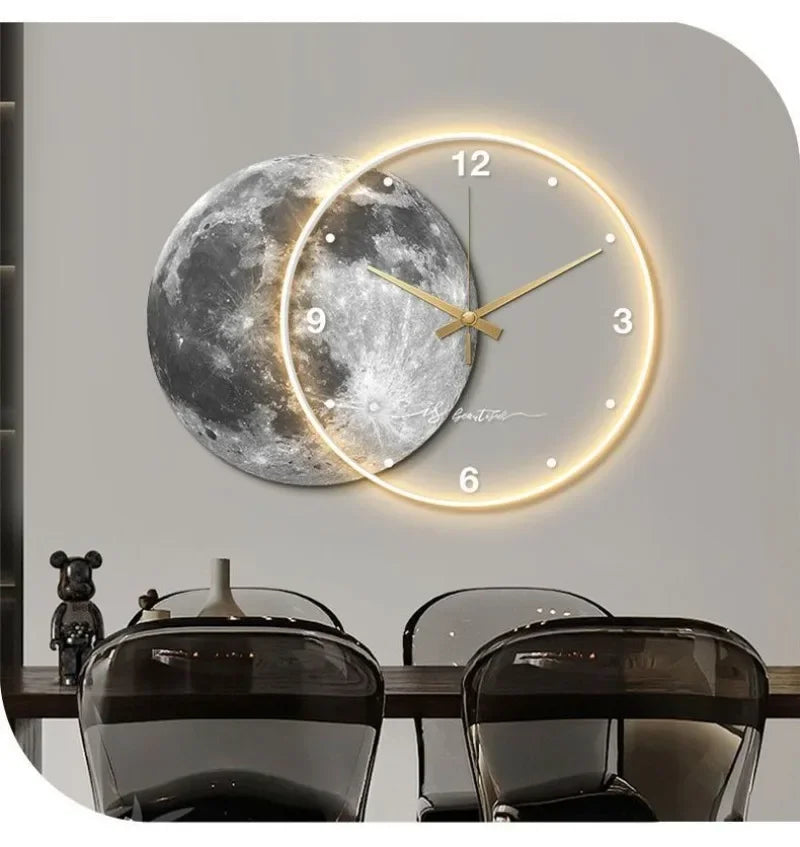 Eclipse | Dekoracja ścienna z zegarem