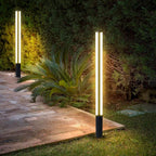 Trójstronna lampa słupkowa LED do ogrodu
