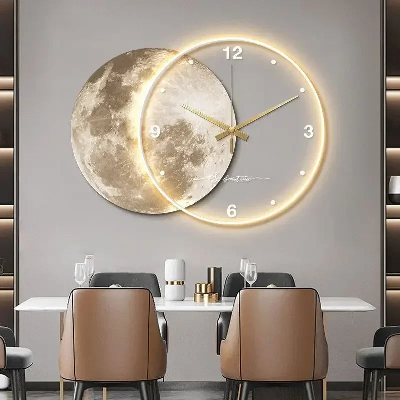 Eclipse | Dekoracja ścienna z zegarem